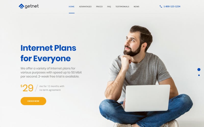 getnet internet service provider landing page template original