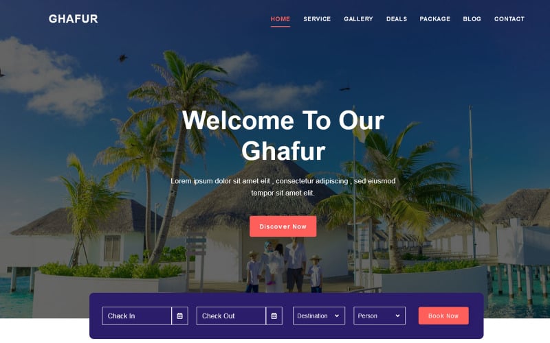 ghafur tour amp travel agency landing page template original