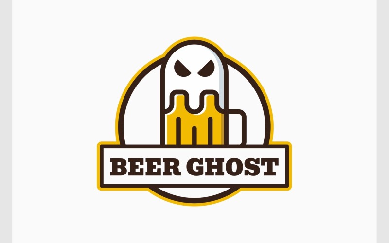 ghost drink beer badge retro logo original