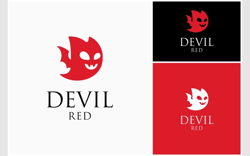 ghost red devil demon spooky logo original