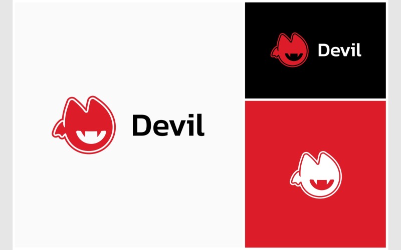 ghost spooky red devil logo original