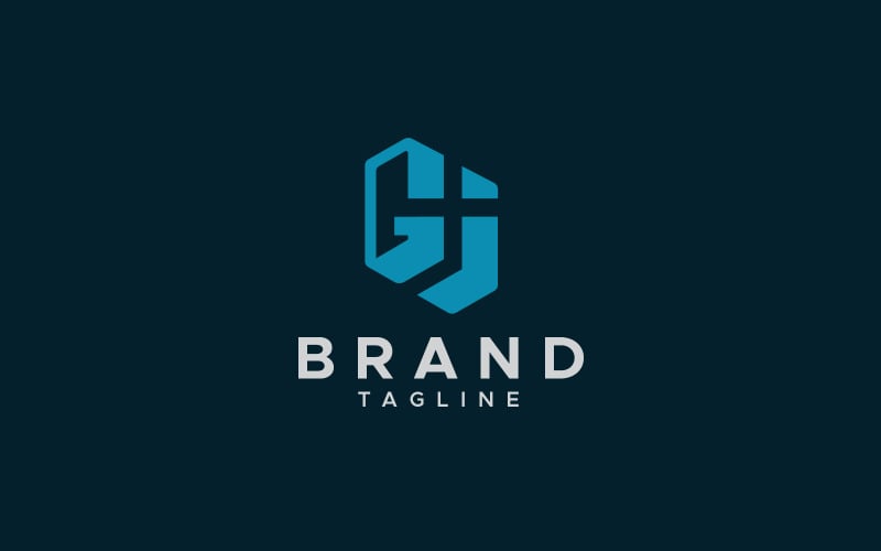 gi letter building logo design original