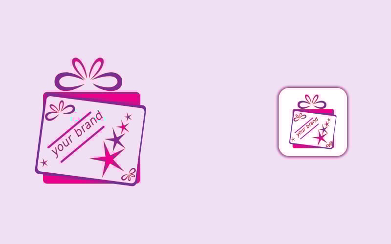 gift box creative logo design original