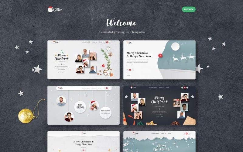 gifter greeting card html landing page template original