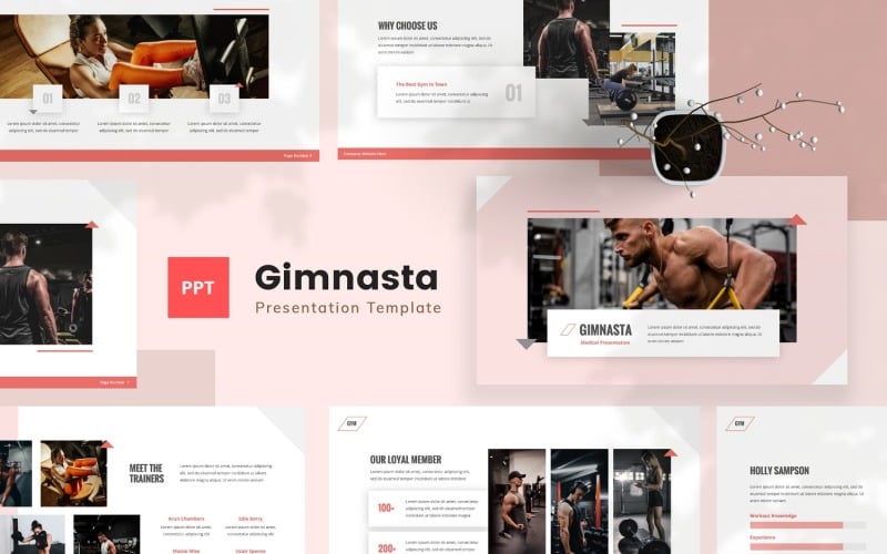 gimnasta gym powerpoint template original