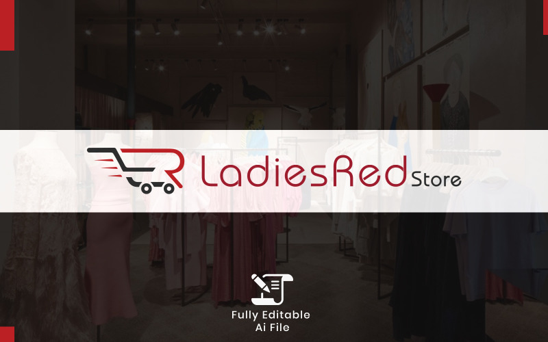 girl online shopping store logo template original