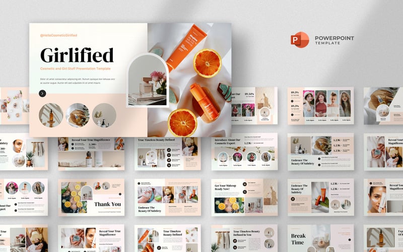 girlified beauty cosmetic powerpoint template original