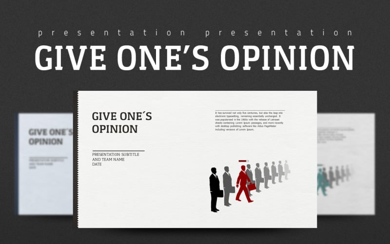 give ones opinion powerpoint template original