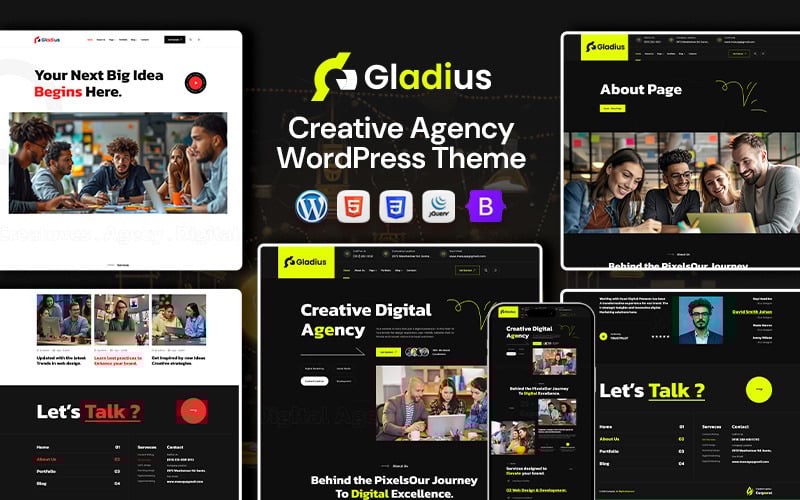 gladius creative agency amp business consulting wordpress theme original