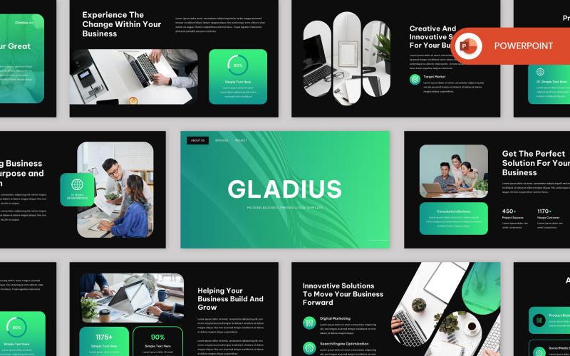 gladius modern business powerpoint template original