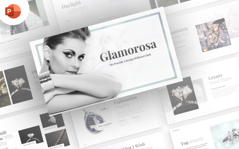 glamorosa jewelry ecommerce powerpoint template original