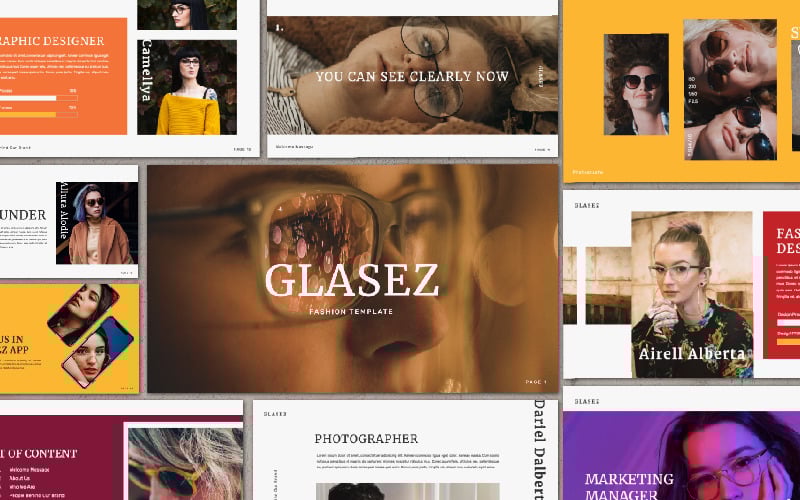 glasez presentation powerpoint template original
