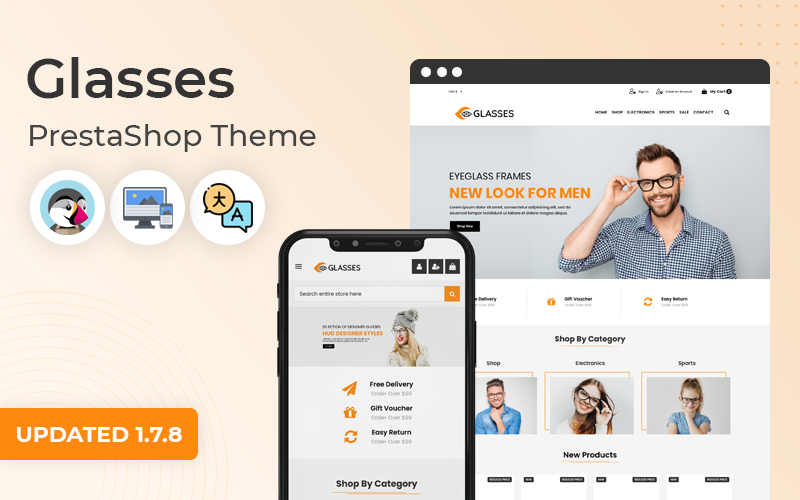 glasses multipurpose responsive prestashop theme original