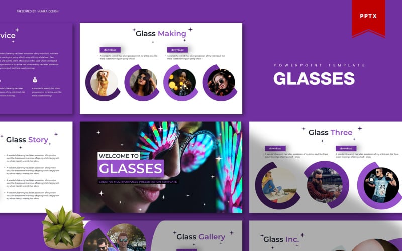 glasses powerpoint template original