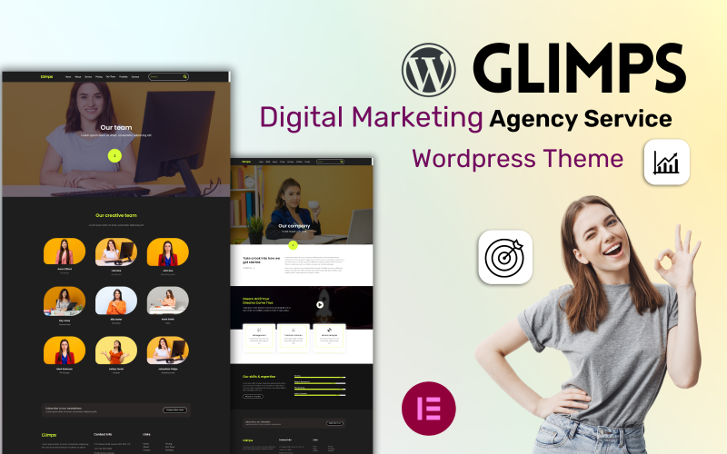 glimps digital marketing agency wordpress theme original