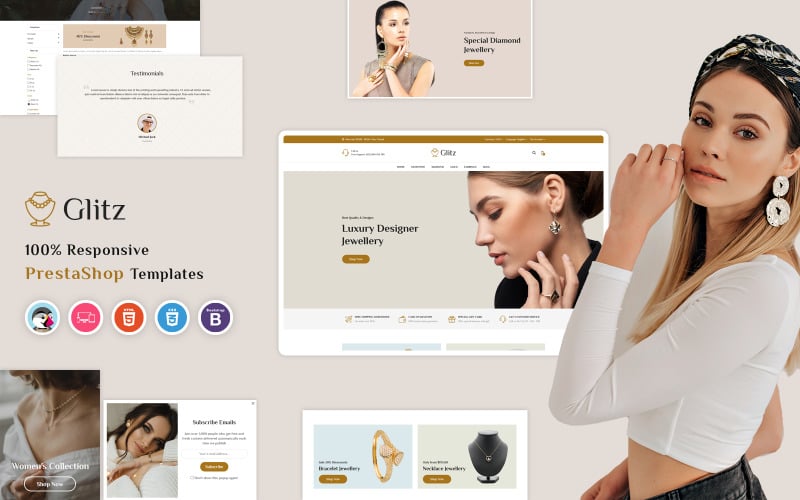 glitz jewellery prestashop template original