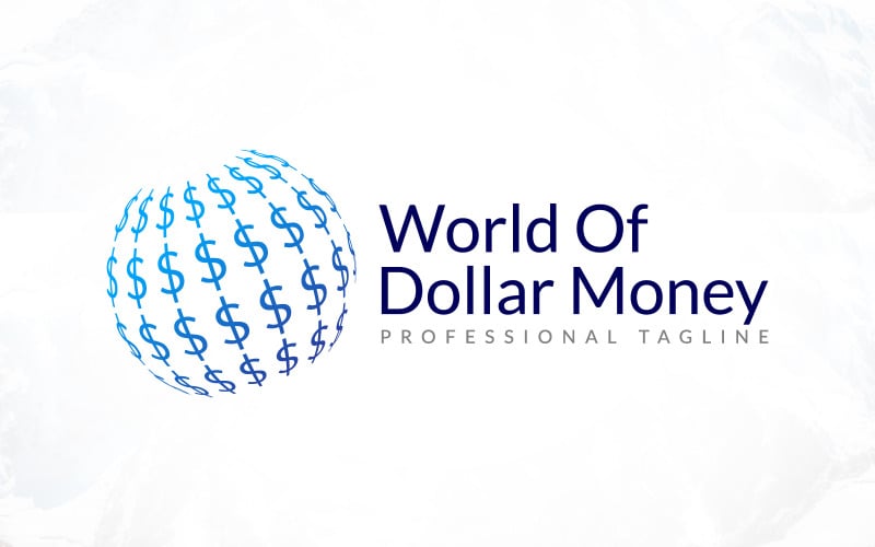 global currency money world dollar logo design original
