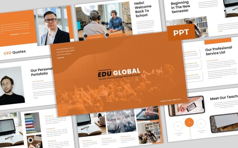 global edu education learning powerpoint presentation template powerpoint template original