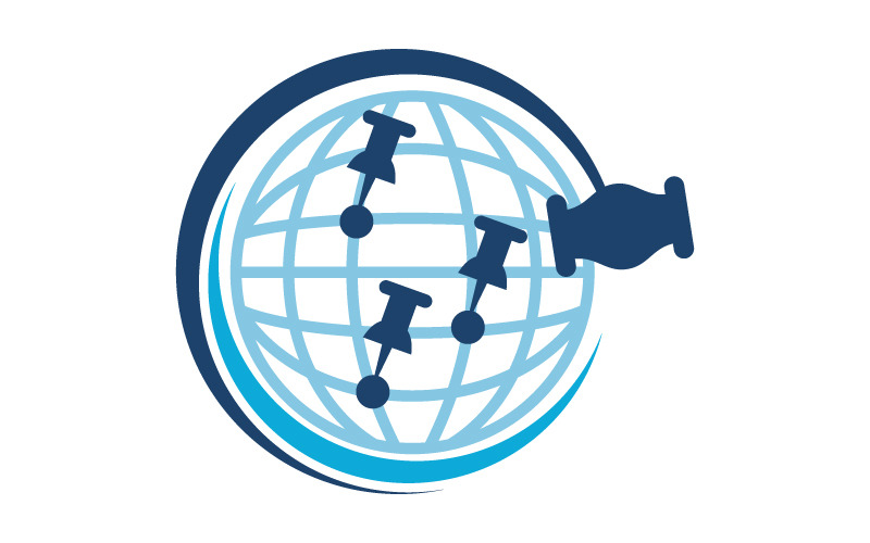 global online auction logo template design original