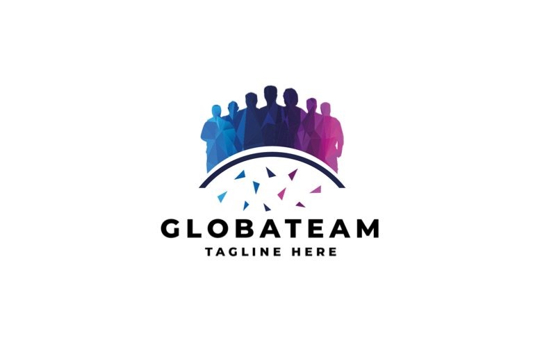 global team pixel professional logo template original