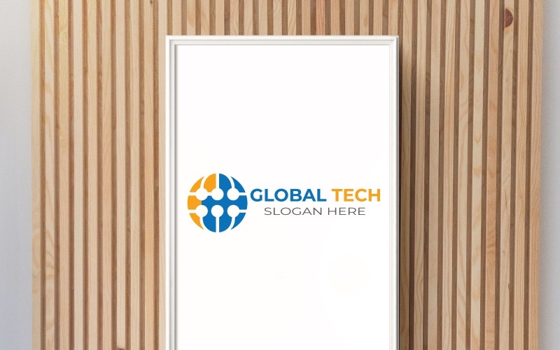 global tech logo template original