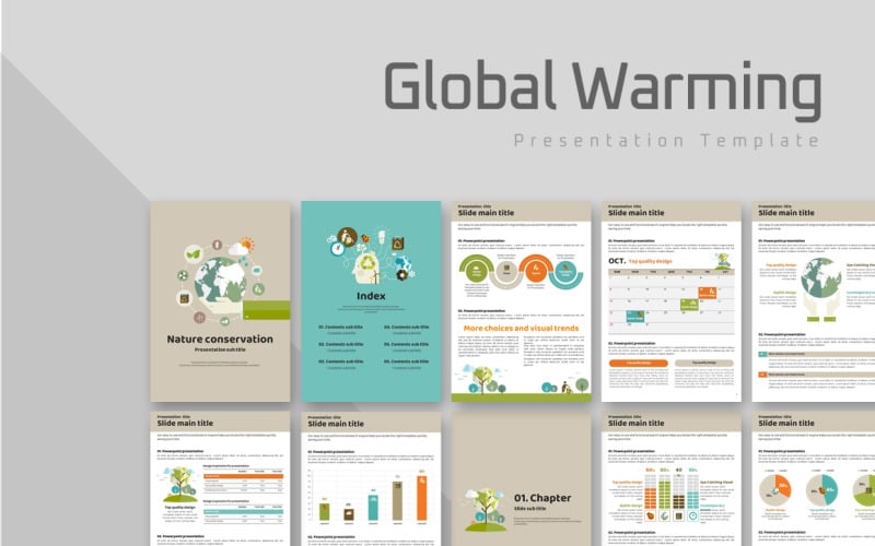 global warming vertical powerpoint template original