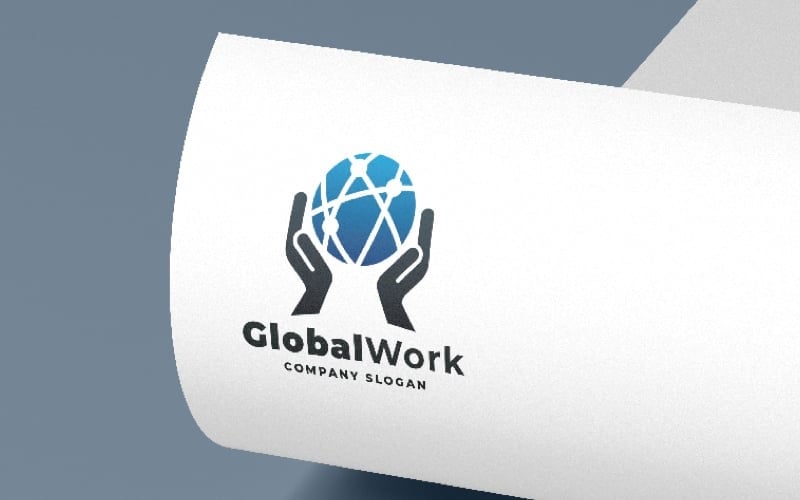 global work pro logo template original