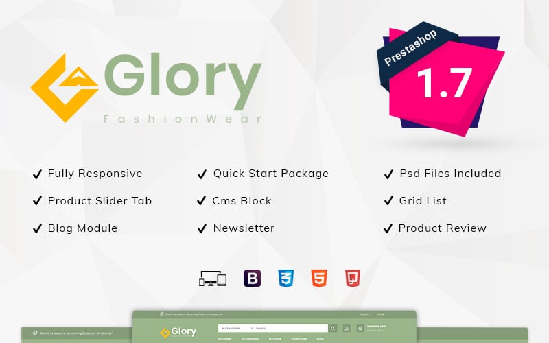 glory fashion wear prestashop theme original