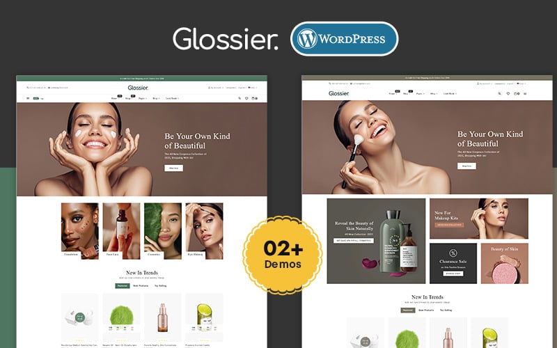 glossier beauty amp cosmetics woocommerce responsive theme original