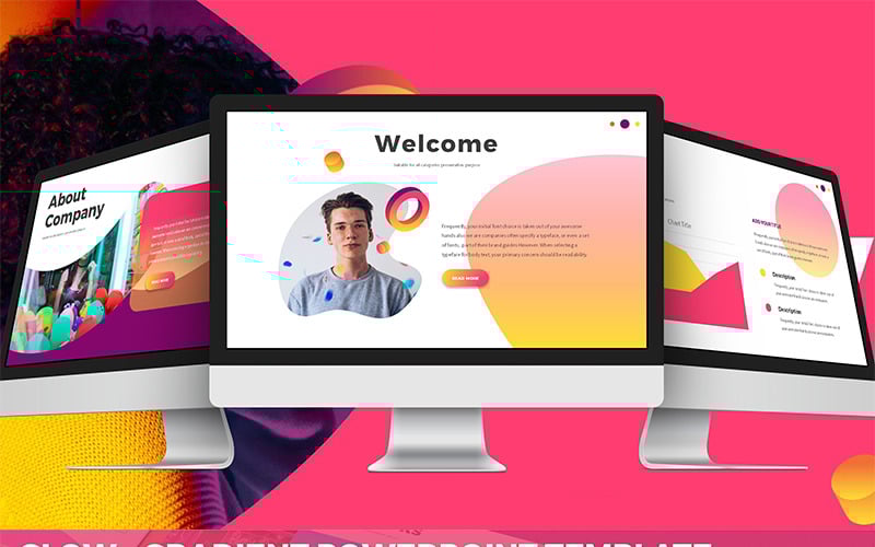 glow gradient powerpoint template original