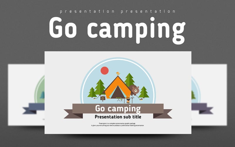 go camping powerpoint template original