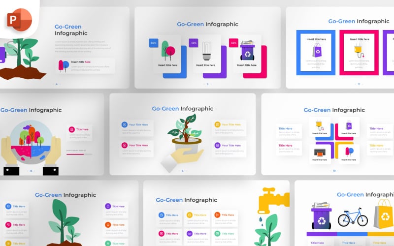 go green powerpoint infographic template original