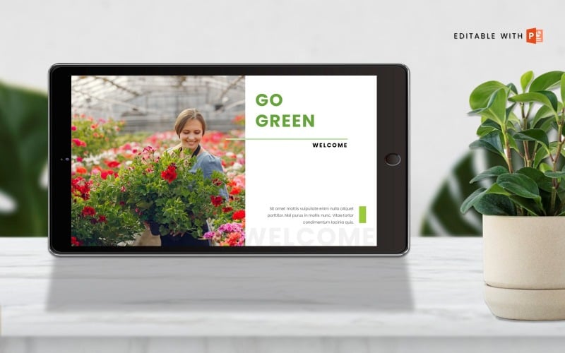 go green powerpoint template original