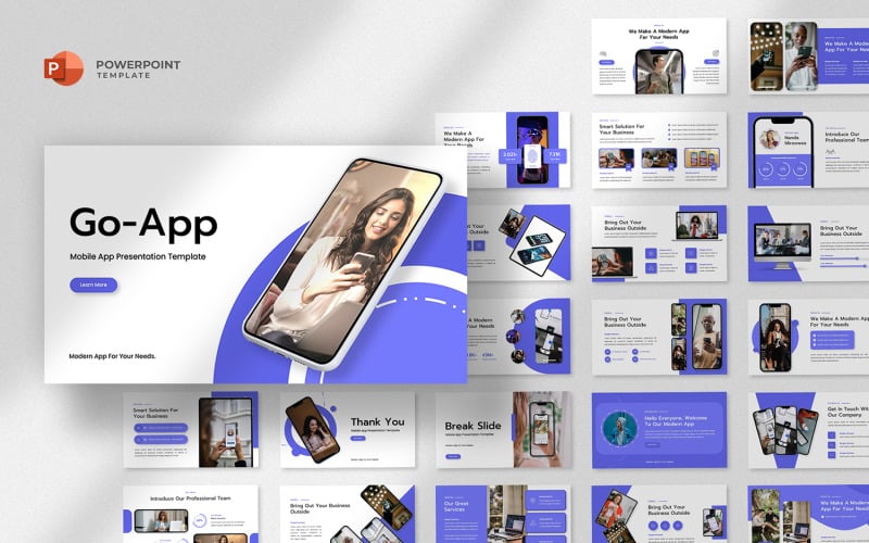 go mobile app powerpoint template original
