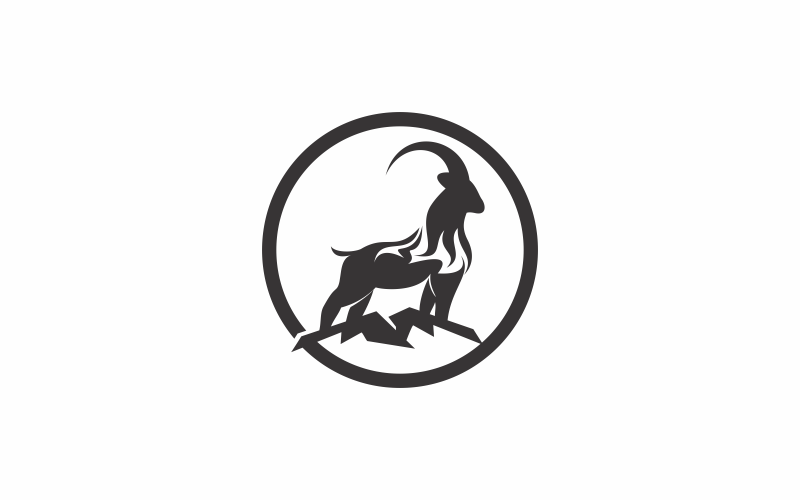goat logo abstrac template original