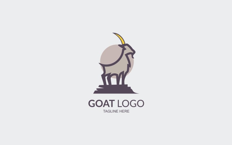 goat logo template design original