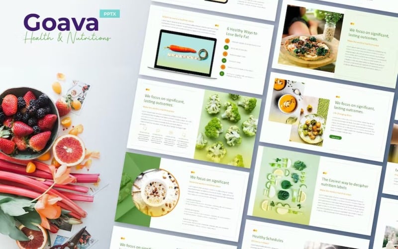 goava health amp nutritions powerpoint template original