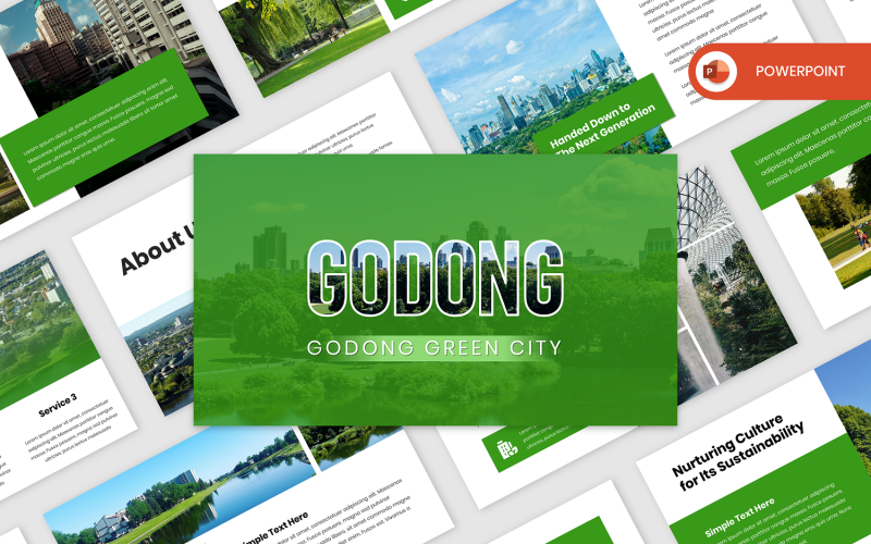godong green city powerpoint template original