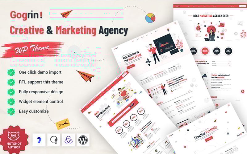 gogrin creative and marketing agency wordpress theme original