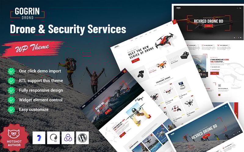 gogrin drone amp security wordpress theme original
