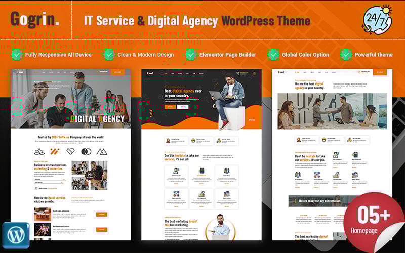 gogrin it service amp digital agency wordpress theme original