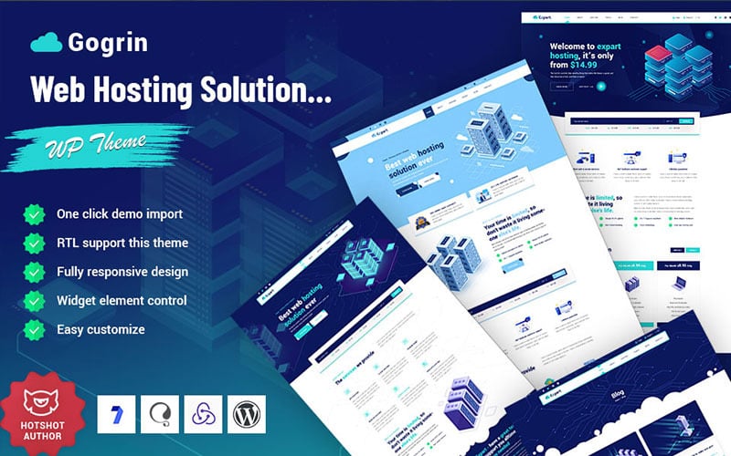 gogrin web hosting solution wordpress theme original