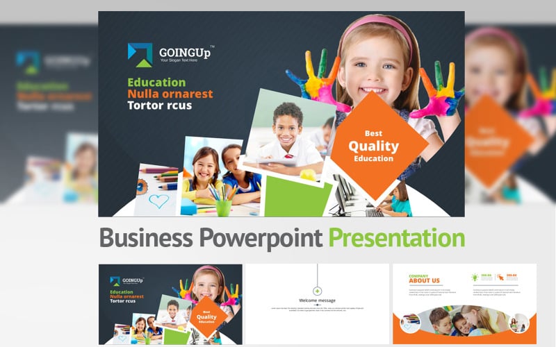 going up powerpoint template original