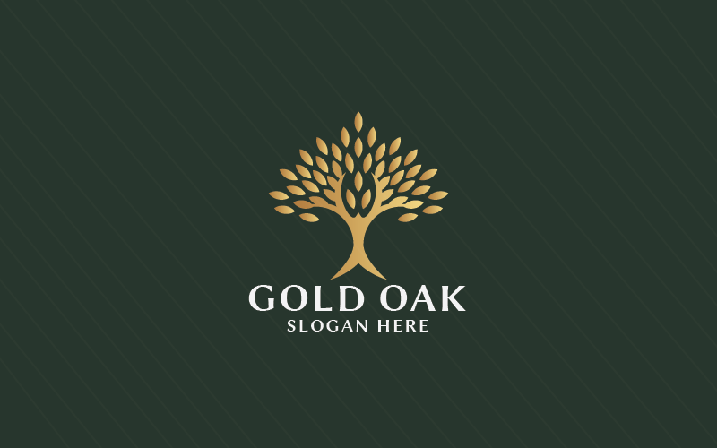 gold oak pro logo templates original