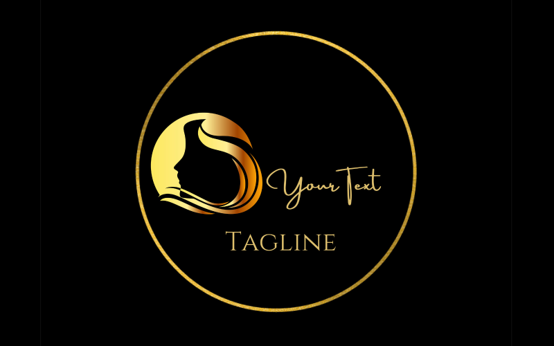 golden emblem face circle logo original