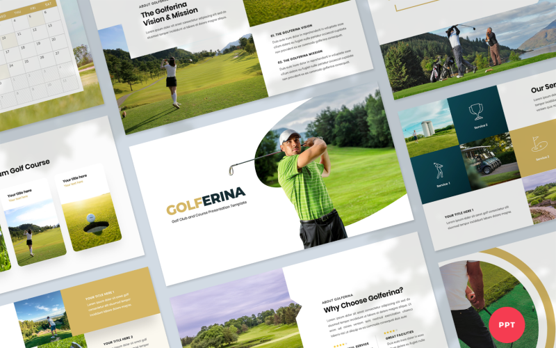 golf club presentation powerpoint template original