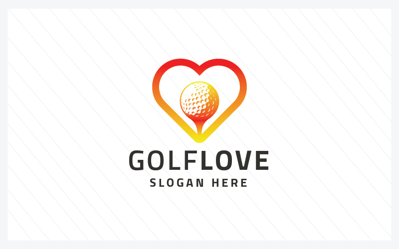 golf love professional logo tamplate original