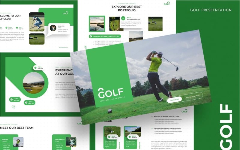 golf professional golf powerpoint original