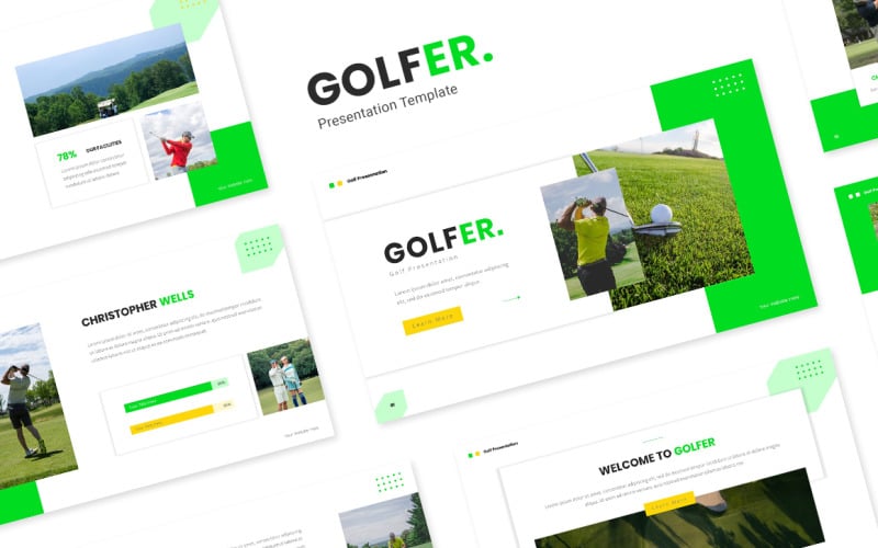 golfer golf powerpoint template original