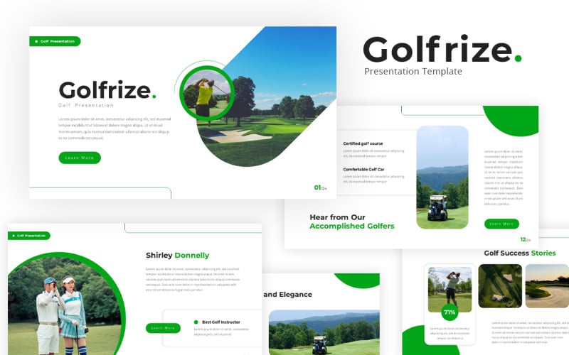 golfrize golf powerpoint template original